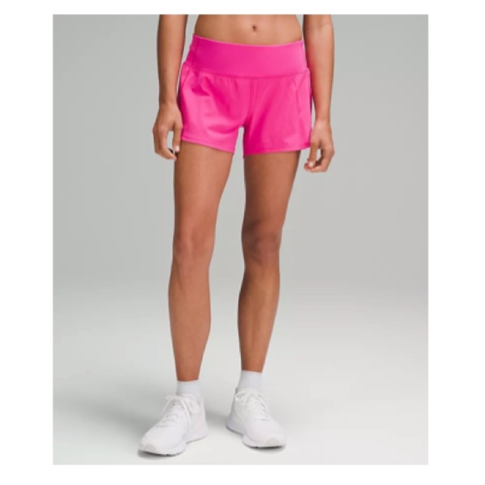 Lululemon Speed Up Mid-Rise Lined Short 4” Sonic Pink